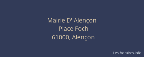 Mairie D' Alençon