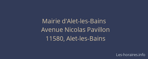 Mairie d'Alet-les-Bains