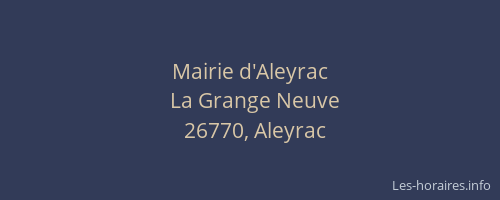 Mairie d'Aleyrac