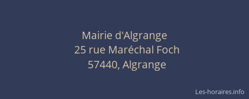 Mairie d'Algrange