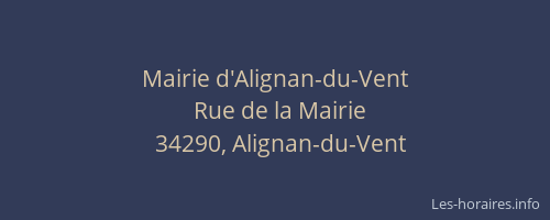 Mairie d'Alignan-du-Vent