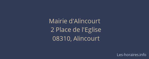 Mairie d'Alincourt