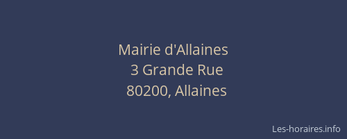 Mairie d'Allaines