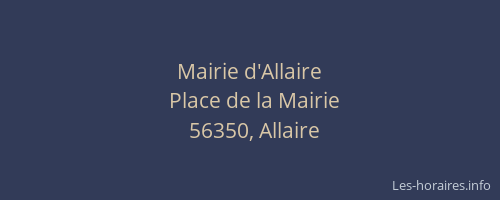Mairie d'Allaire