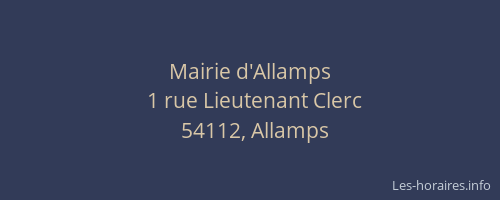 Mairie d'Allamps