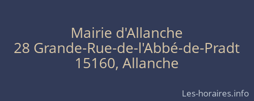 Mairie d'Allanche