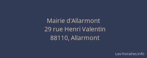 Mairie d'Allarmont