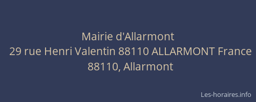 Mairie d'Allarmont