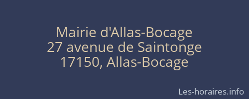 Mairie d'Allas-Bocage