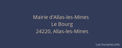 Mairie d'Allas-les-Mines
