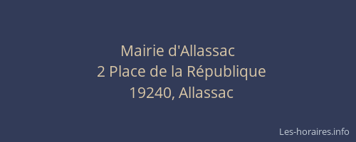 Mairie d'Allassac