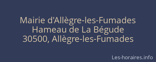 Mairie d'Allègre-les-Fumades