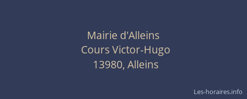 Mairie d'Alleins