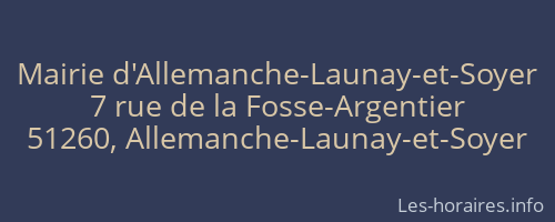 Mairie d'Allemanche-Launay-et-Soyer