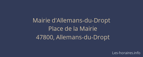 Mairie d'Allemans-du-Dropt