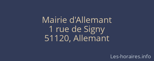 Mairie d'Allemant