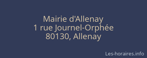Mairie d'Allenay