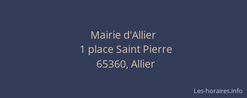 Mairie d'Allier