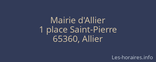 Mairie d'Allier
