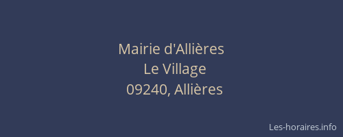Mairie d'Allières