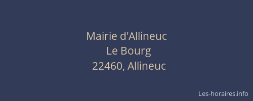 Mairie d'Allineuc