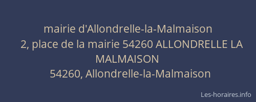mairie d'Allondrelle-la-Malmaison