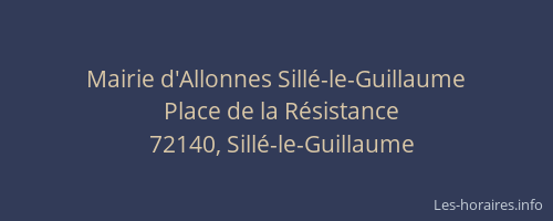 Mairie d'Allonnes Sillé-le-Guillaume