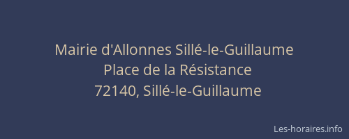 Mairie d'Allonnes Sill&eacute;-le-Guillaume