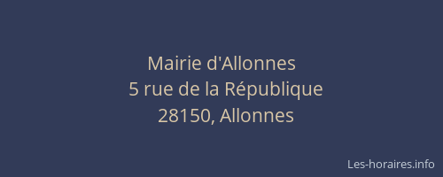 Mairie d'Allonnes