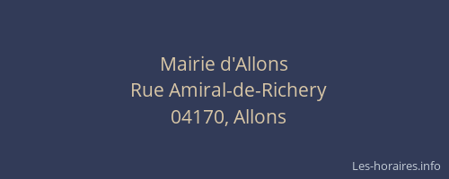 Mairie d'Allons