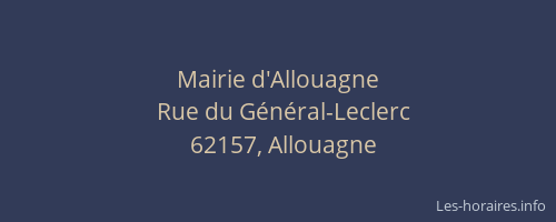 Mairie d'Allouagne