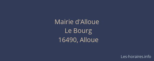 Mairie d'Alloue