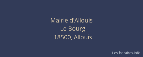 Mairie d'Allouis