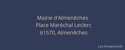 Mairie d'Almen&ecirc;ches