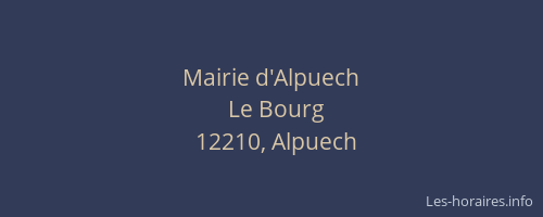 Mairie d'Alpuech
