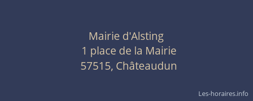 Mairie d'Alsting