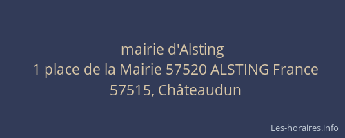 mairie d'Alsting
