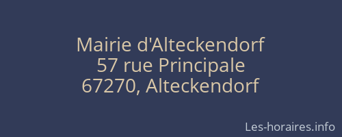 Mairie d'Alteckendorf