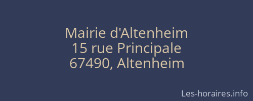 Mairie d'Altenheim