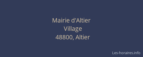 Mairie d'Altier