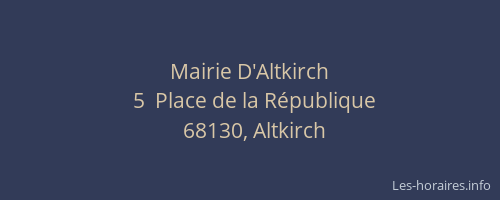 Mairie D'Altkirch