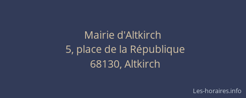 Mairie d'Altkirch