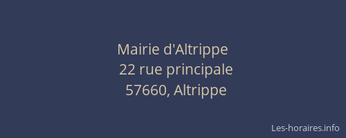Mairie d'Altrippe