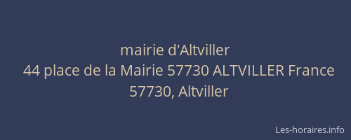 mairie d'Altviller