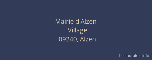 Mairie d'Alzen