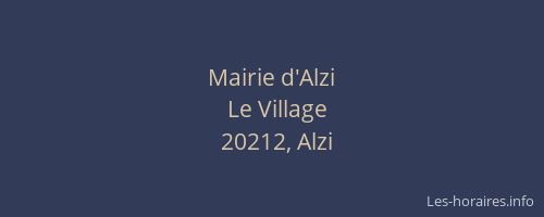 Mairie d'Alzi