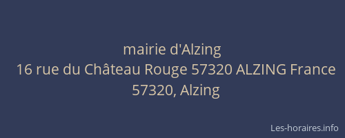 mairie d'Alzing