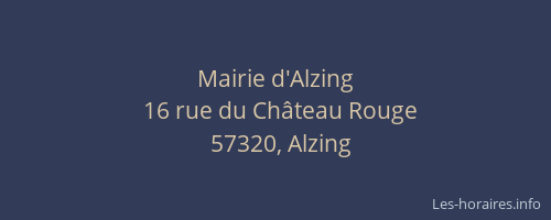 Mairie d'Alzing