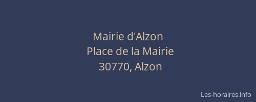 Mairie d'Alzon