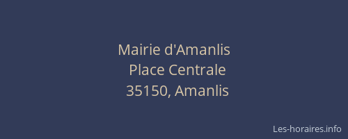 Mairie d'Amanlis